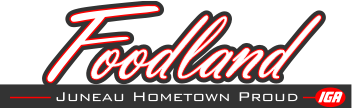 A theme footer logo of Foodland IGA